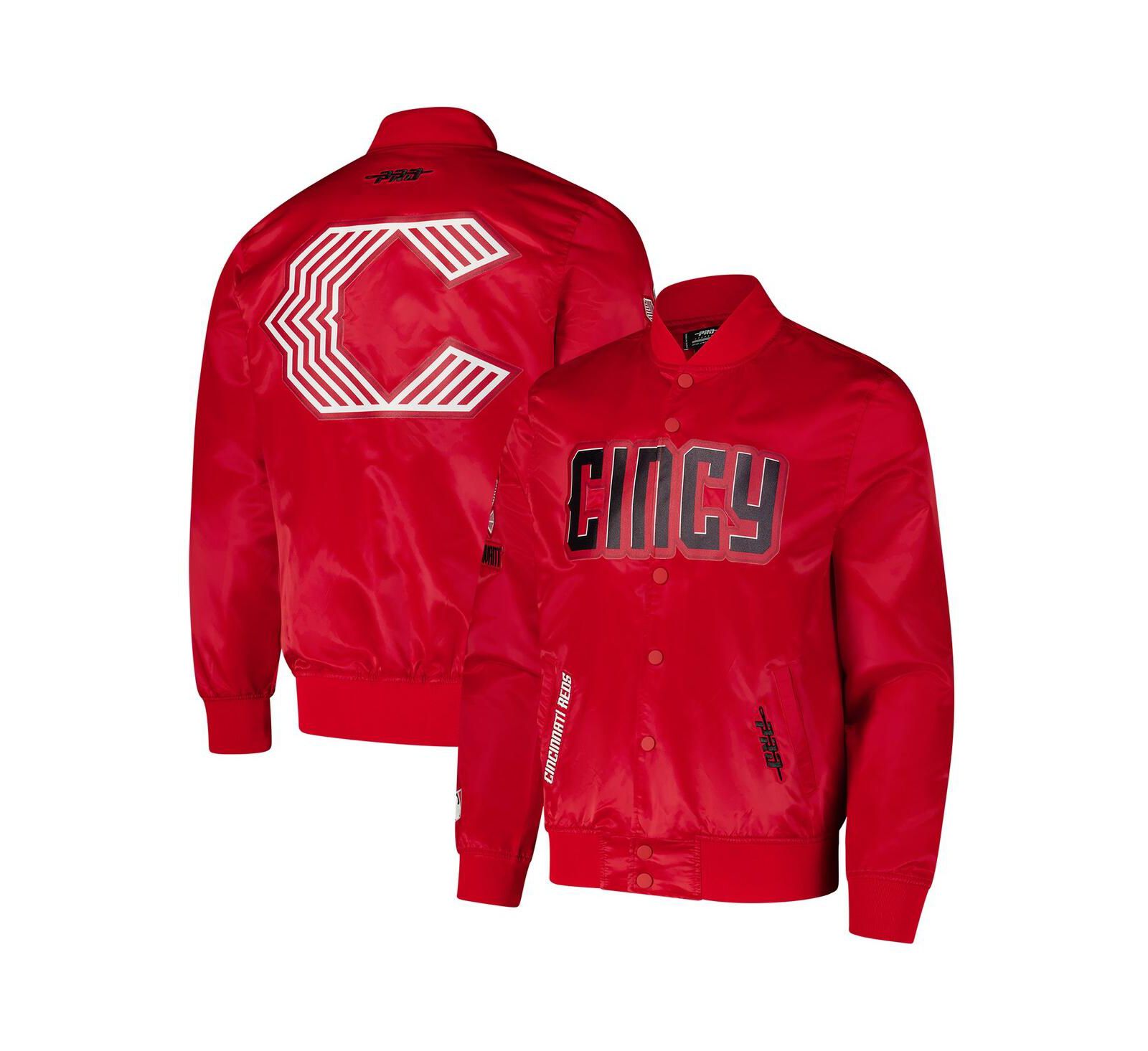 Pro Standard Men's Red Cincinnati Reds City Connect Satin Full-Snap Jacket