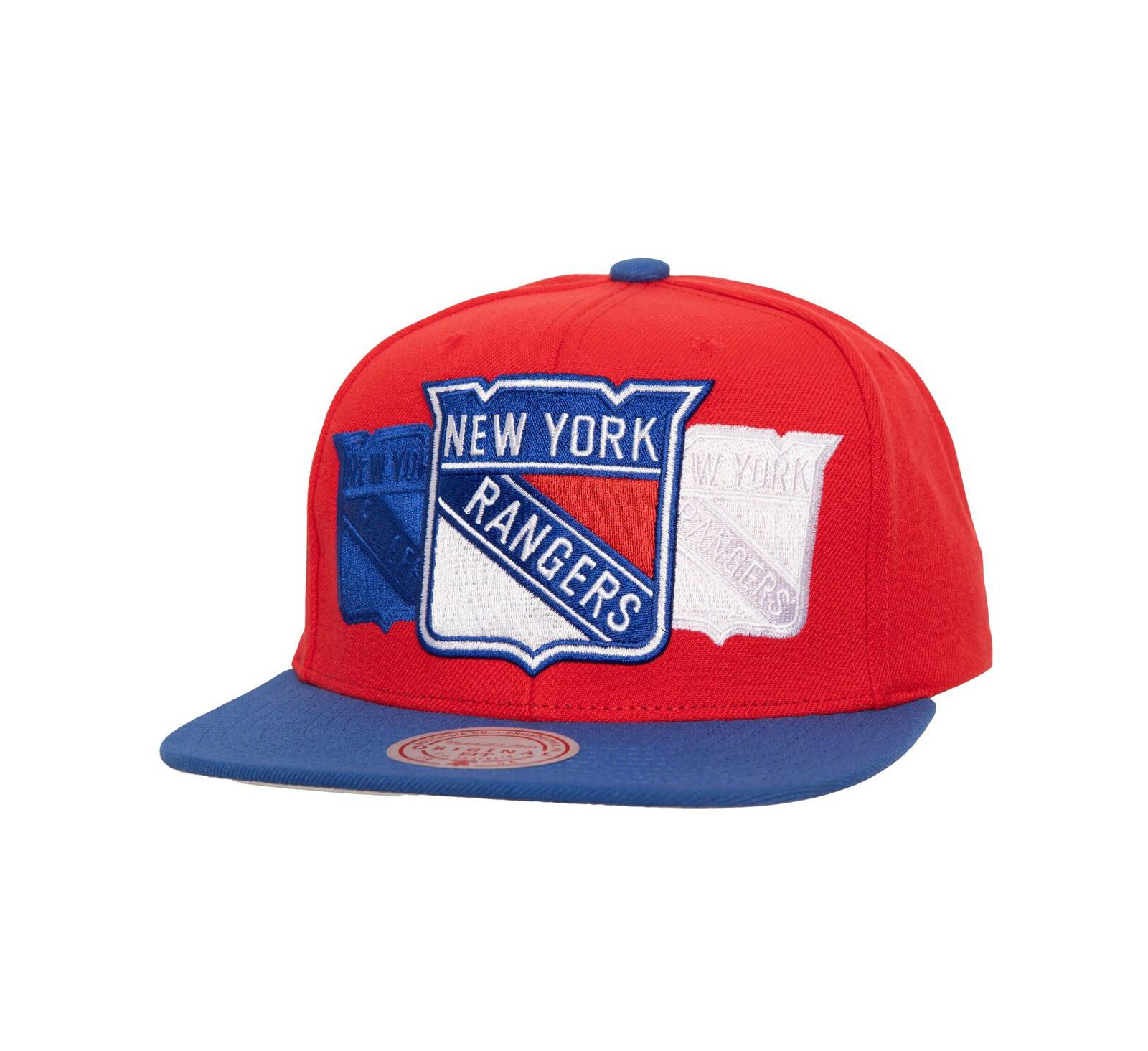 Mitchell & Ness Men's Red New York Rangers Soul Triple Up Snapback Hat