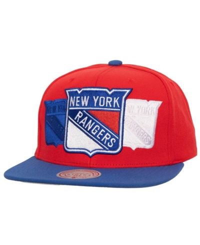 Мужская кепка Mitchell & Ness Red New York Rangers Soul Triple Up Snapback