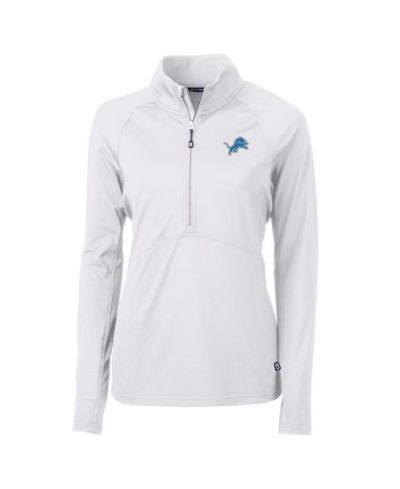 Cutter & Buck Женская белая джемпер-куртка Detroit Lions Adapt Knit Half-Zip