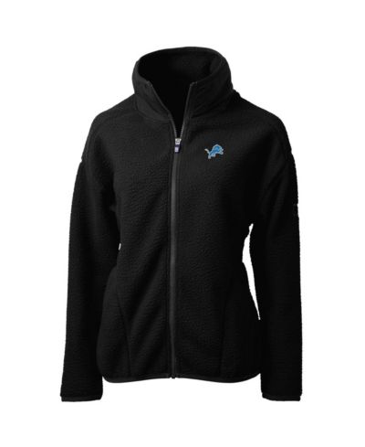 Женская куртка на молнии Cutter & Buck Detroit Lions Cascade Sherpa Fleece черная