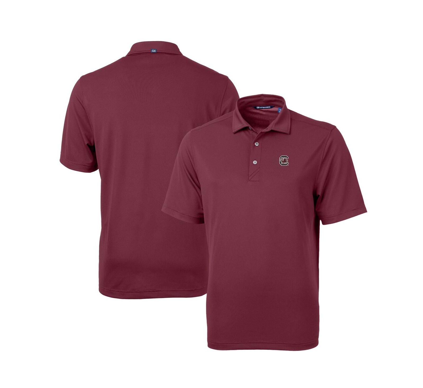 Cutter & Buck Men's Garnet South Carolina Gamecocks Virtue Pique Polo