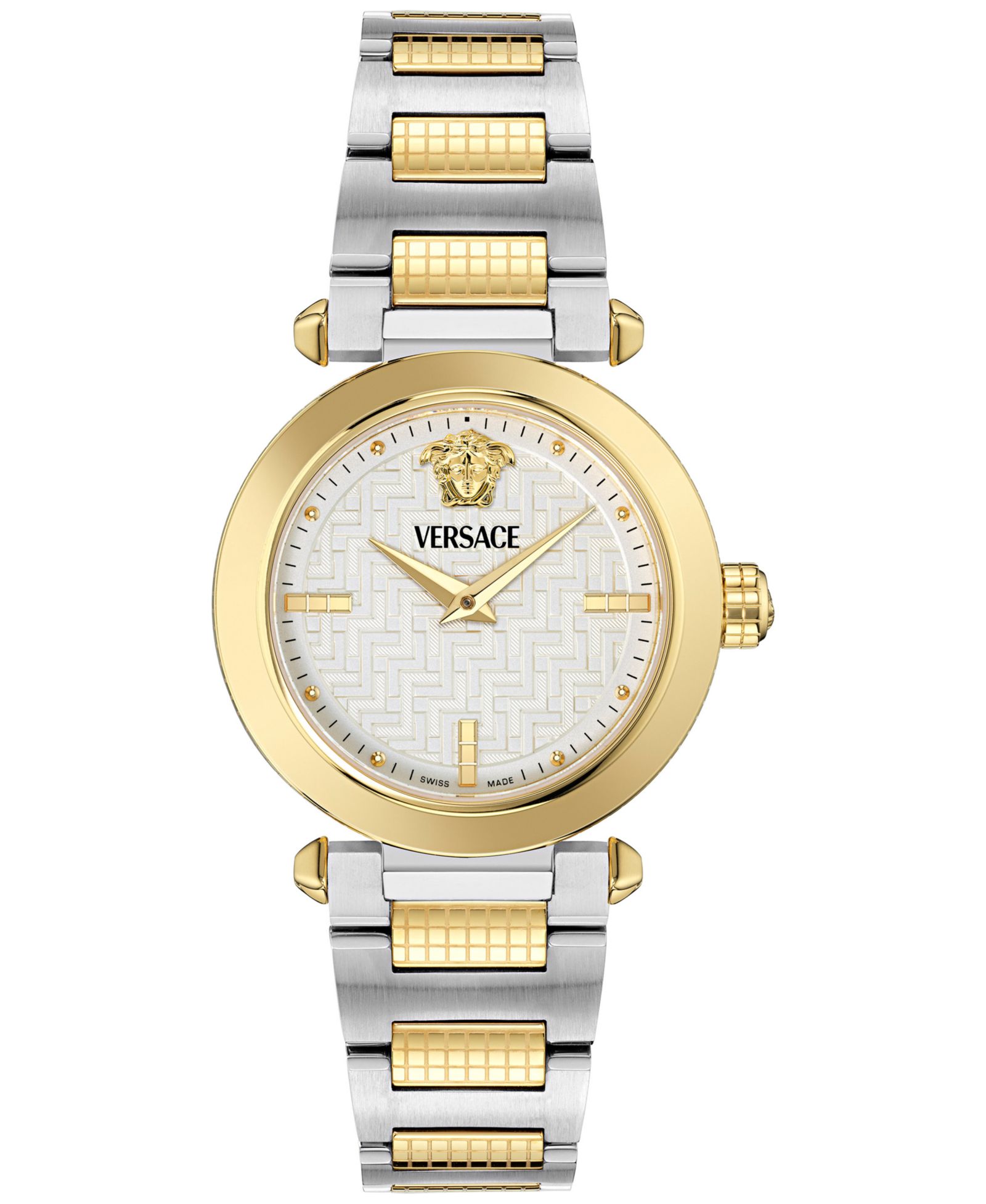 Часы Versace Women's Swiss Greek Two-Tone Stainless Steel Bracelet Watch 35mm
