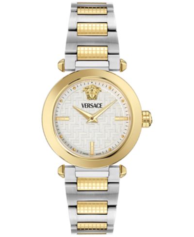 Versace Women's Swiss Greek Two-Tone Stainless Steel Bracelet Watch 35mm