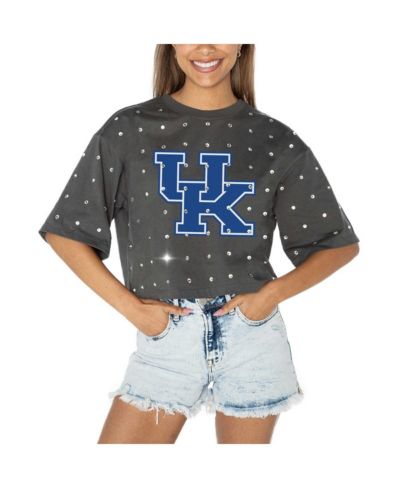 Женская Gameday Couture Gray Kentucky Wildcats Go Time Rhinestone Crop Футболка
