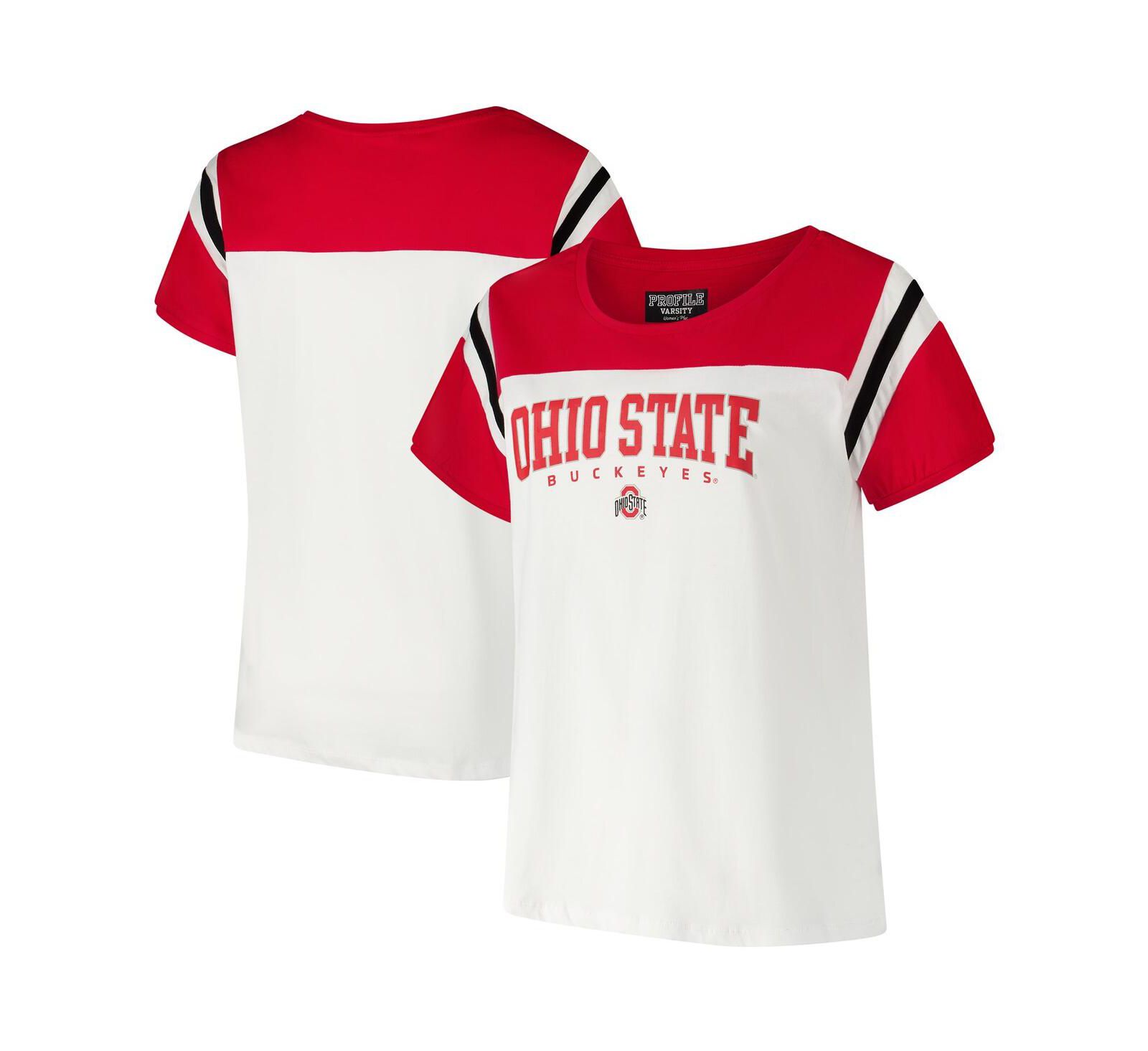Fanatics Women's White Ohio State Buckeyes Plus Size Winning Gear T-Shirt