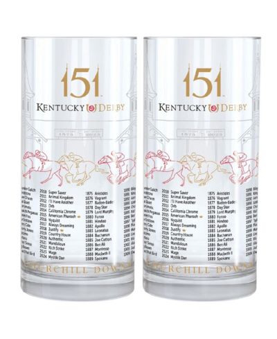 West Coast Novelty Kentucky Derby 151 12 oz. Mint Julep Glasses Two Pack