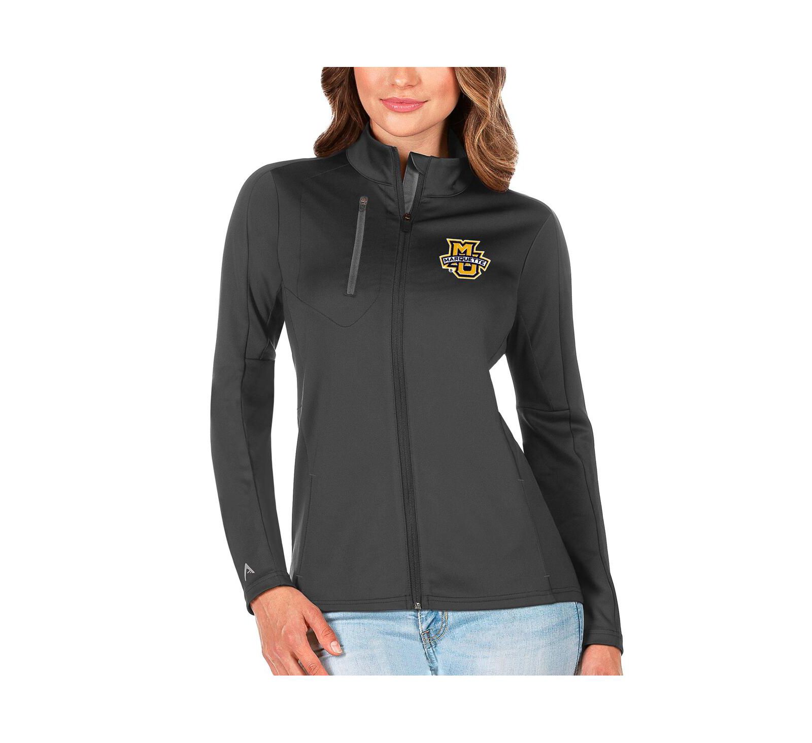 Antigua Women's Graphite/Silver Marquette Golden Eagles Generation Full-Zip Jacket