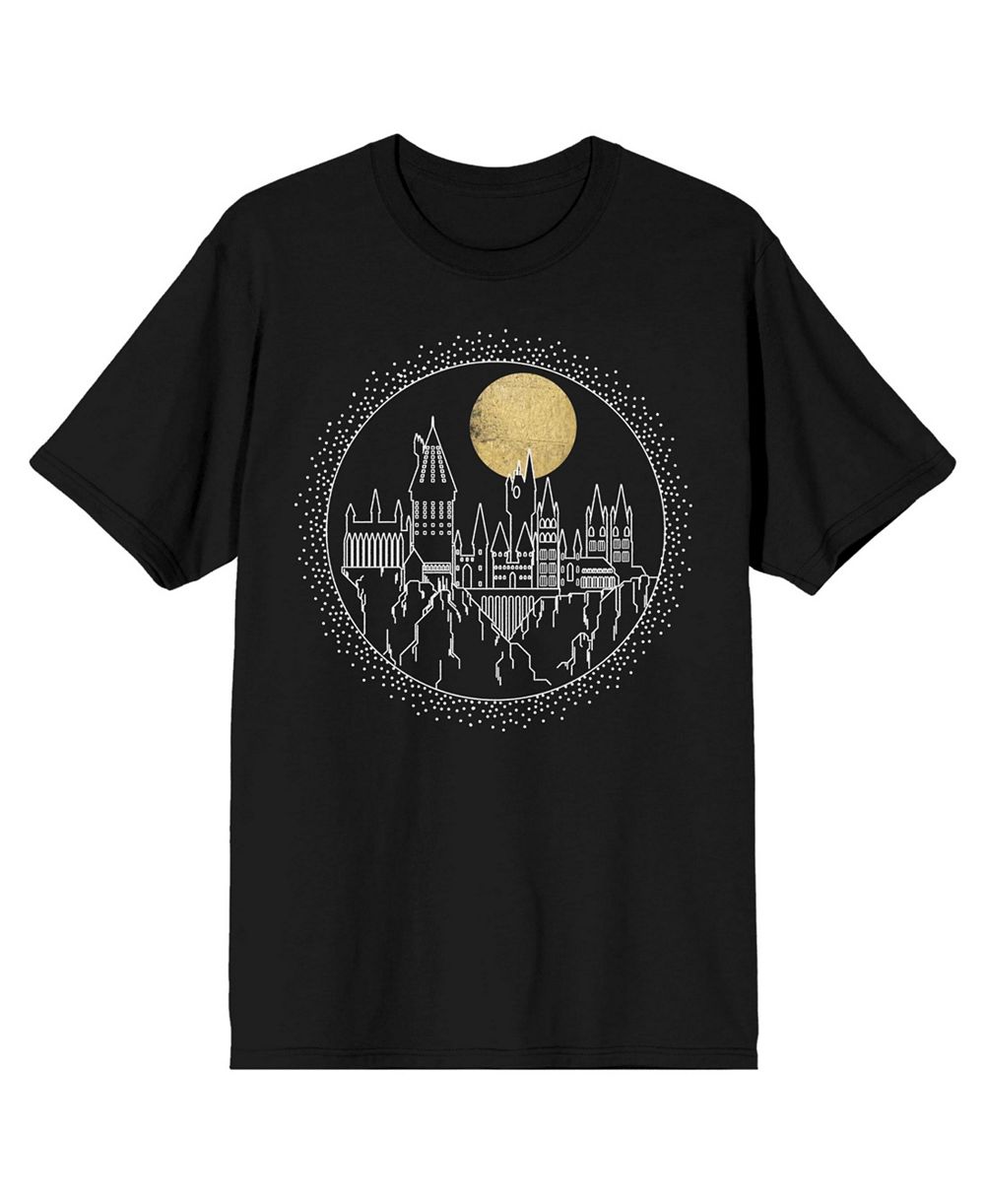 Harry Potter Big & Tall Hogwarts Line Art Moonrise T-Shirt