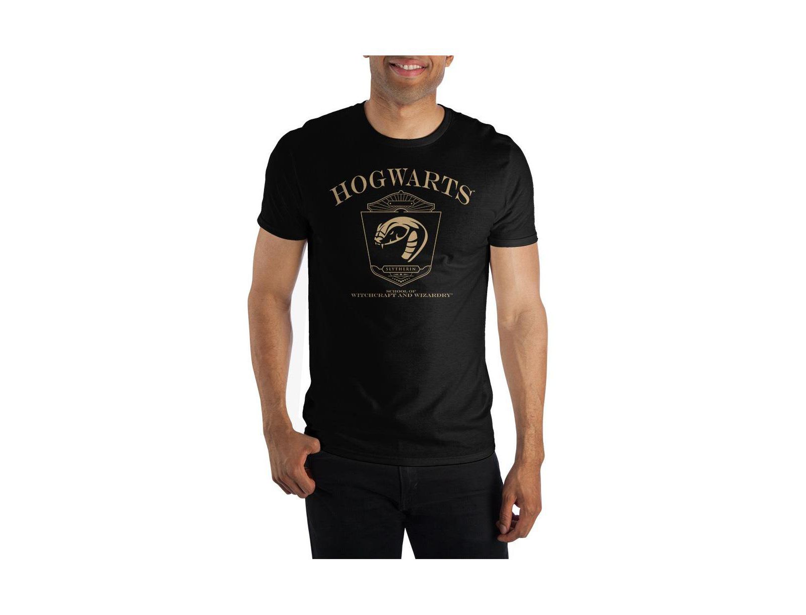 Harry Potter Big & Tall Hogwarts Slytherin Black Short Sleeve Graphic Tee-4XL