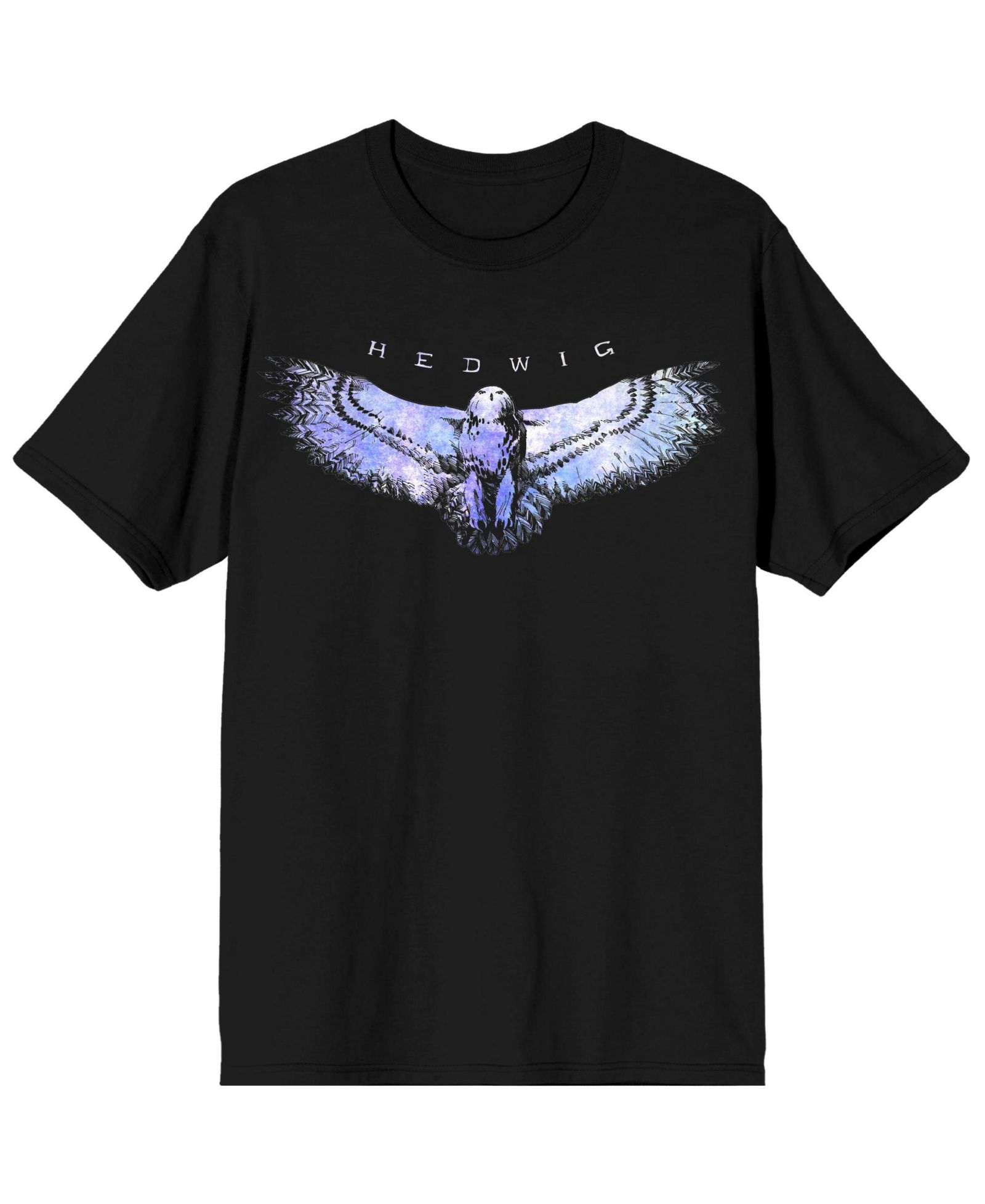 Harry Potter Big & Tall Hedwig The Owl Crew Neck Short Sleeve Black T-shirt-Large