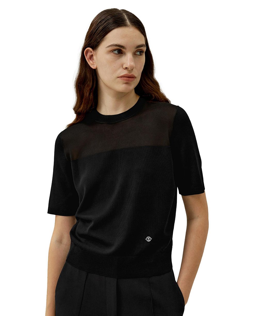 LILYSILK Women's Sophisticated Dual-Knit Silk T-Shirt