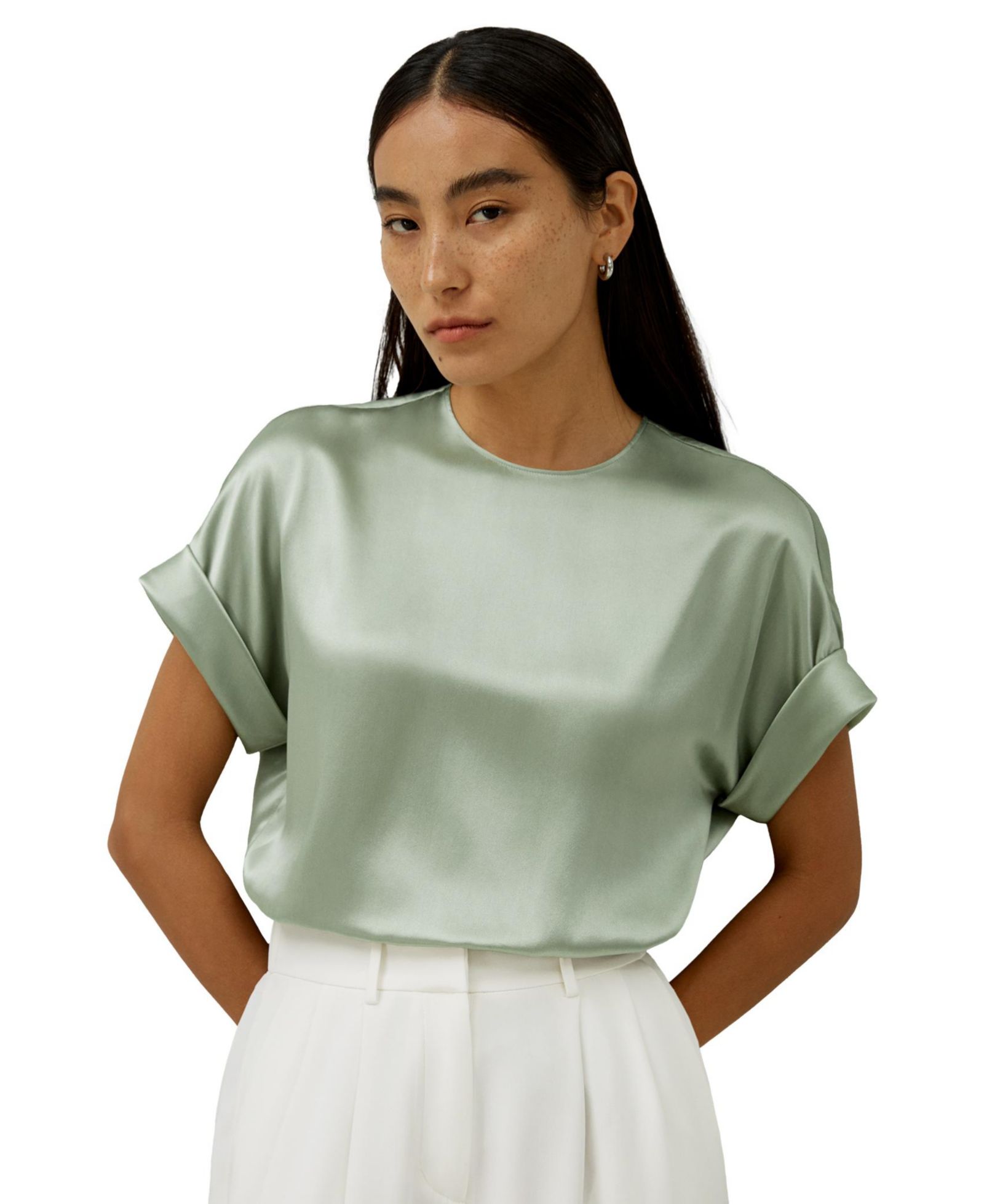 LILYSILK Women's Contemporary Oversized Silk Top
