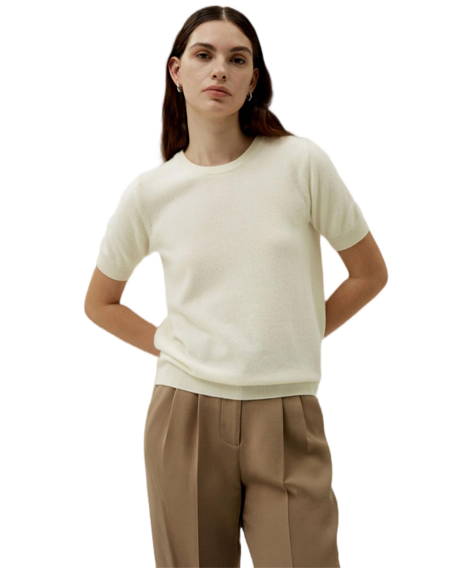 LILYSILK Women's Baby Cashmere Crew Neck Knit Top