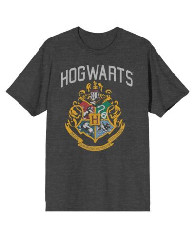 Harry Potter Мужская футболка Hogwarts Crest Charcoal Heather Medium