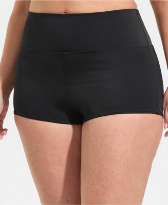 Lands' End Women's Tugless High Waisted Swim Boy Shorts