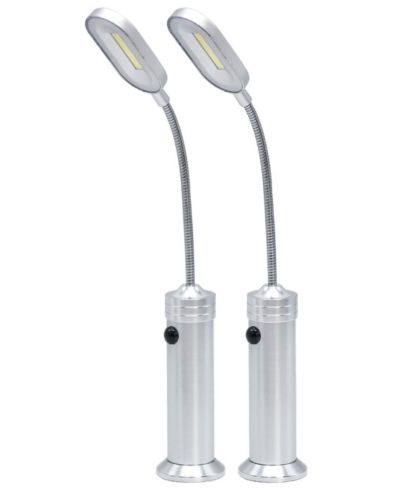 Sorbus LED Magnetic Base light with Gooseneck & Weather Resistant 2 Pack