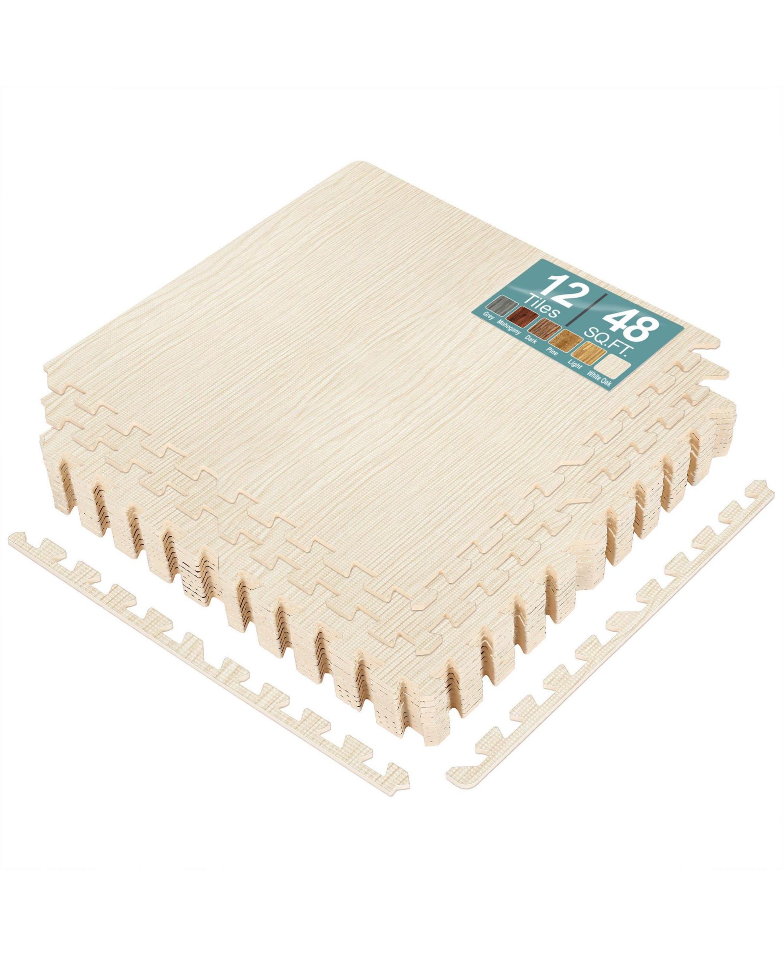 Коврик Sorbus Thick 3/8-inch Wood Grain Floor Foam Tile Mats (12 Tiles, 48 Sq ft)