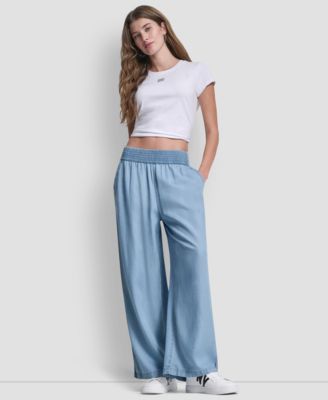 Брюки DKNY Jeans Petite с широкими штанинами