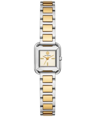 Женские часы Tory Burch The Kira Square Two-Tone Stainless Steel 18mm