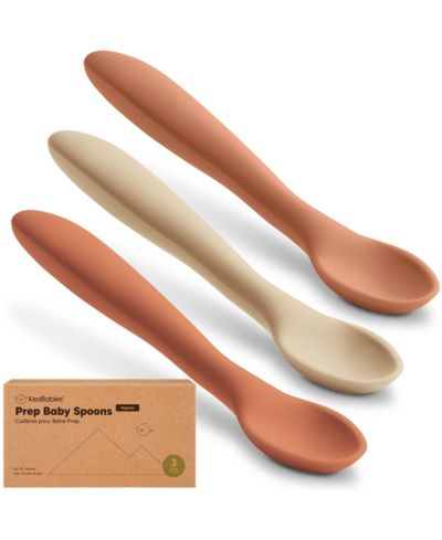 Набор детских ложек KeaBabies Silicone, 3 шт., для самостоятельного кормления 6-24 месяцев