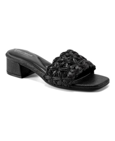 Easy Spirit Women's Rosario eFlex Raffia Slip-On Dress Sandals