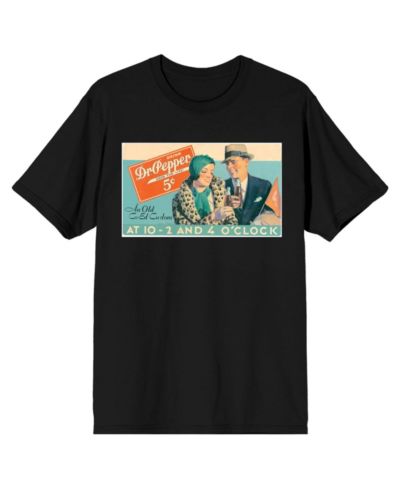Мужская футболка Dr. Pepper Vintage Advertisement Black с коротким рукавом, 3XL