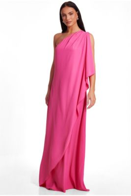 QUIZ Women's One Shoulder Frill Midaxi Dress