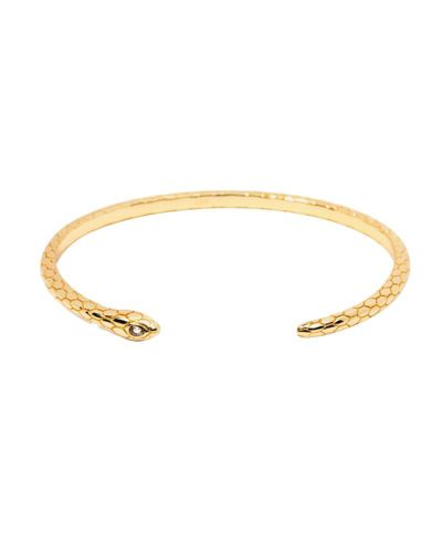 Snake Cuff in -Plated Brass