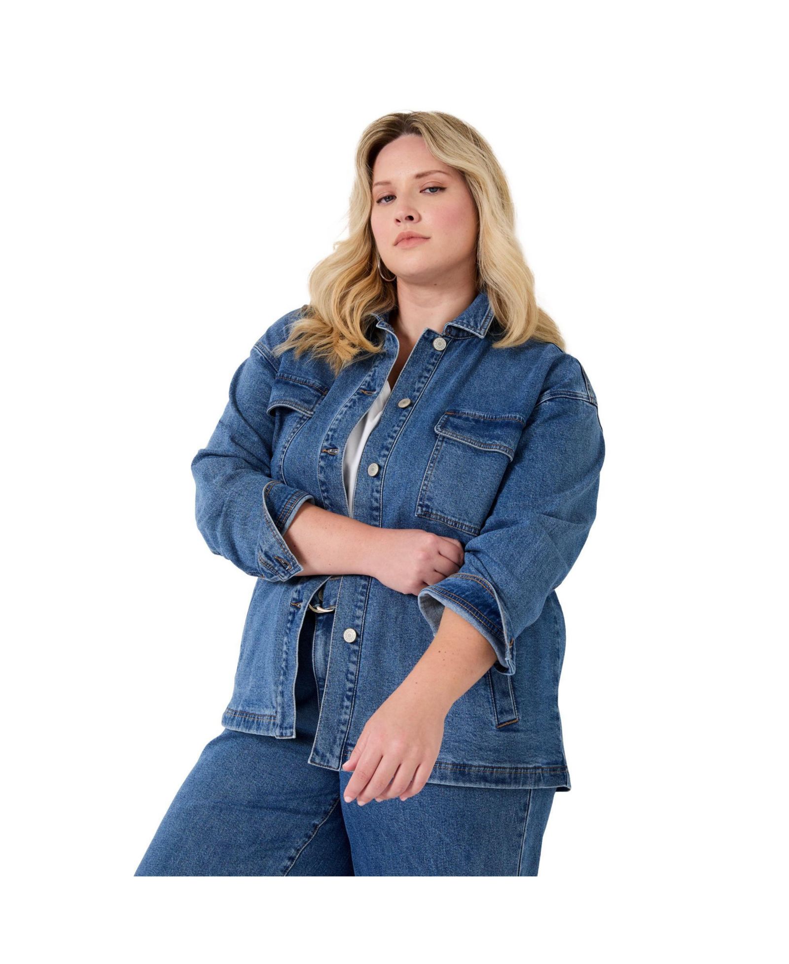 June & Vie Women's June + Vie Denim Utility Jacket & coats