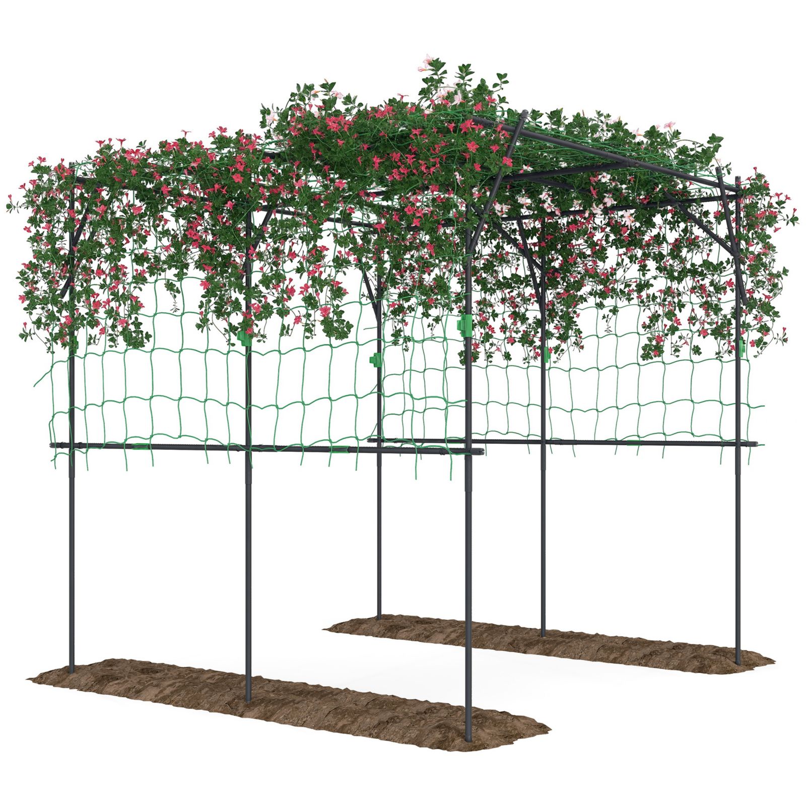 Металлическая садовая решетка Outsunny 7.3 FT для вьющихся растений