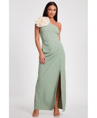 QUIZ Women's Scuba Crepe Corsage Midaxi Dress