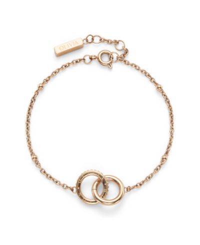 Женский браслет Olivia Burton Amity Interlock Rose Gold Tone Stainless Steel