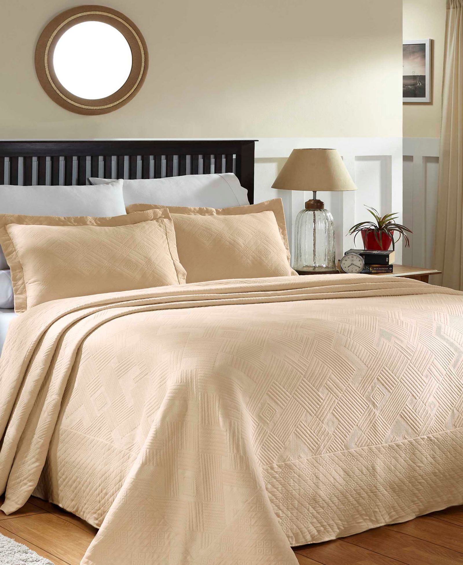 Комплект покрывал Superior Geometric Fret Textured Jacquard Matelasse, Full