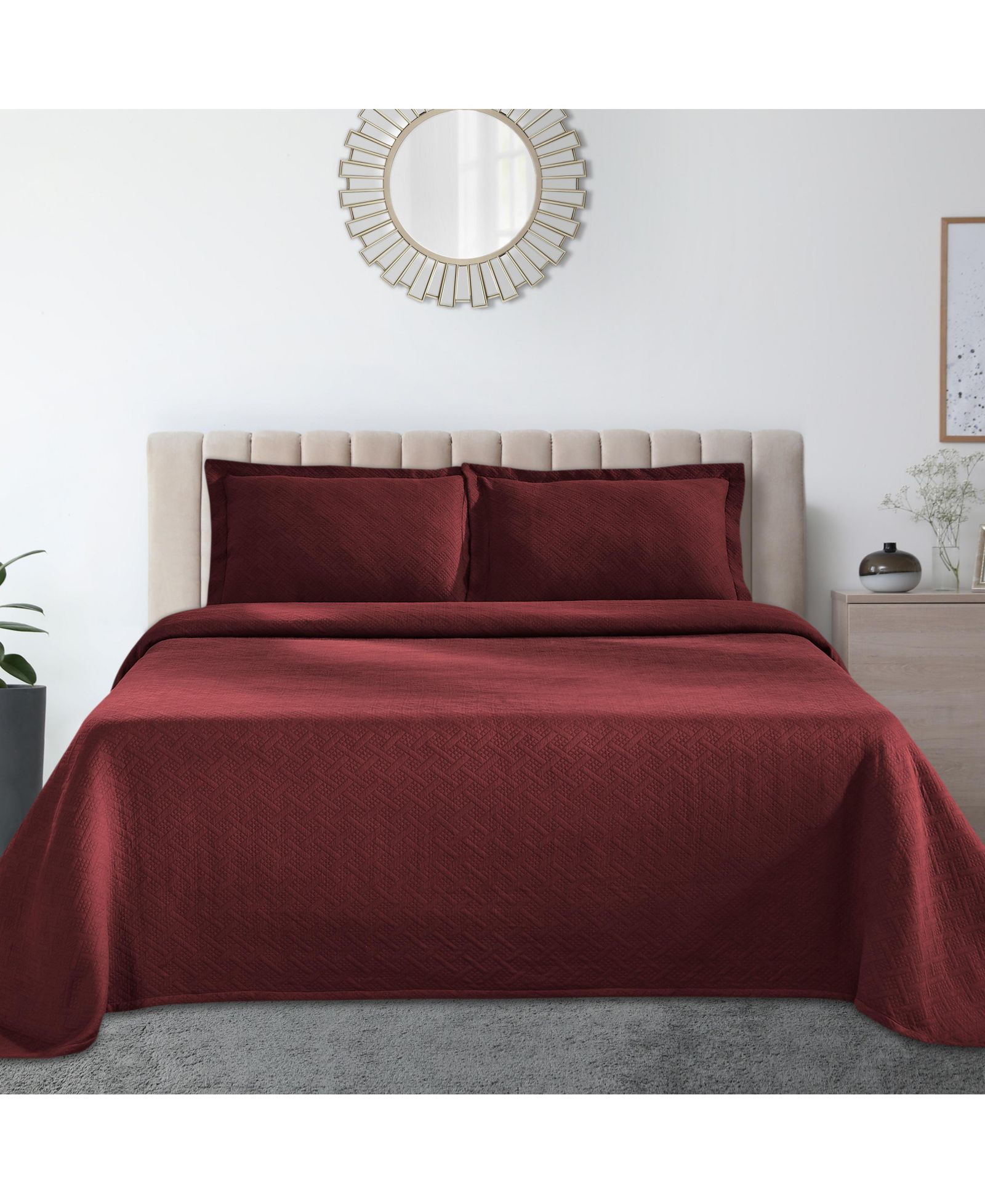 Комплект покрывал Superior 100% Cotton Basketweave Matelasse All-Season, Twin