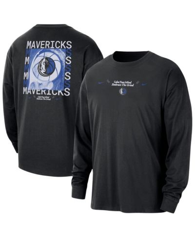 Мужская футболка Nike Dallas Mavericks Courtside Oversized Long Sleeve, Black