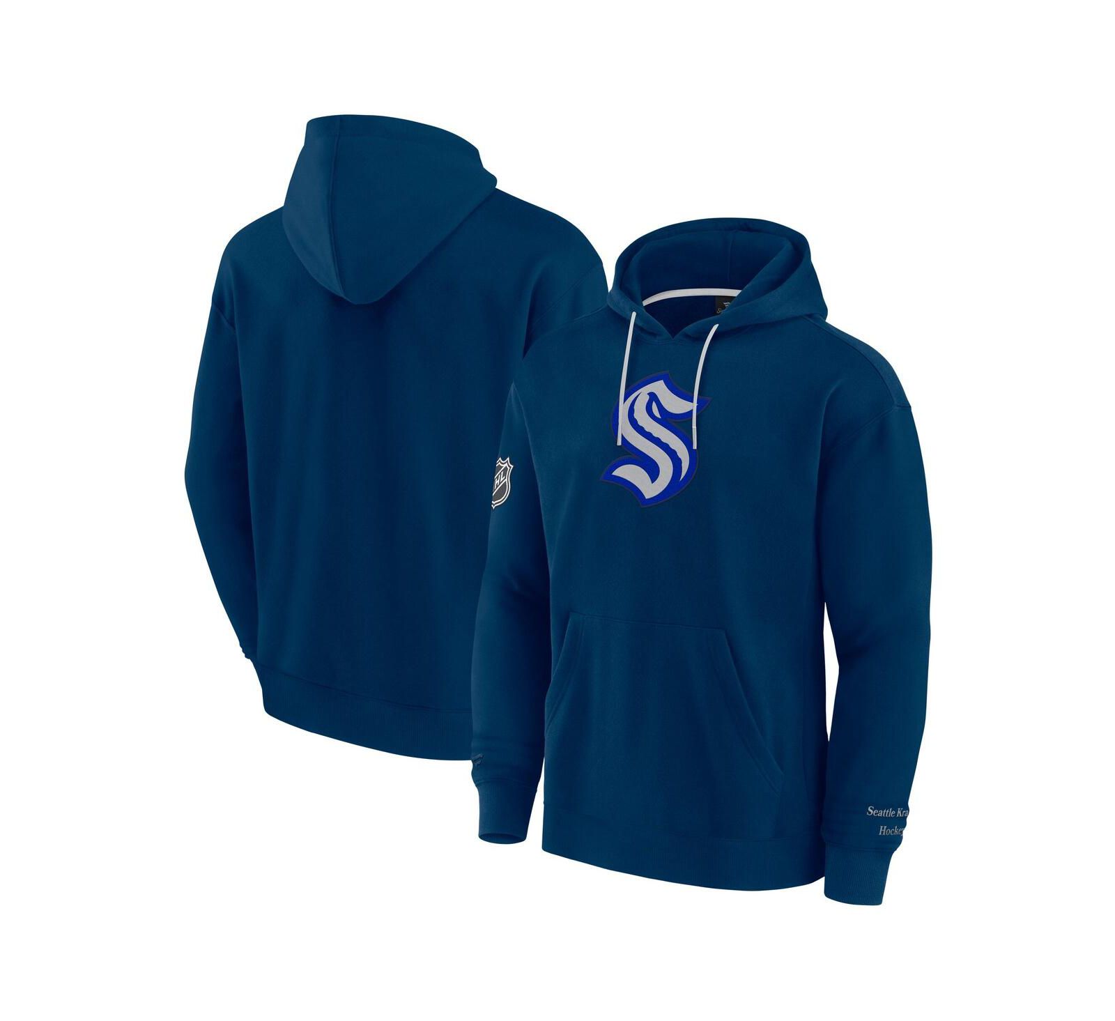 Fanatics Мужская толстовка-худи Seattle Kraken Elements Pace Deep Sea Blue