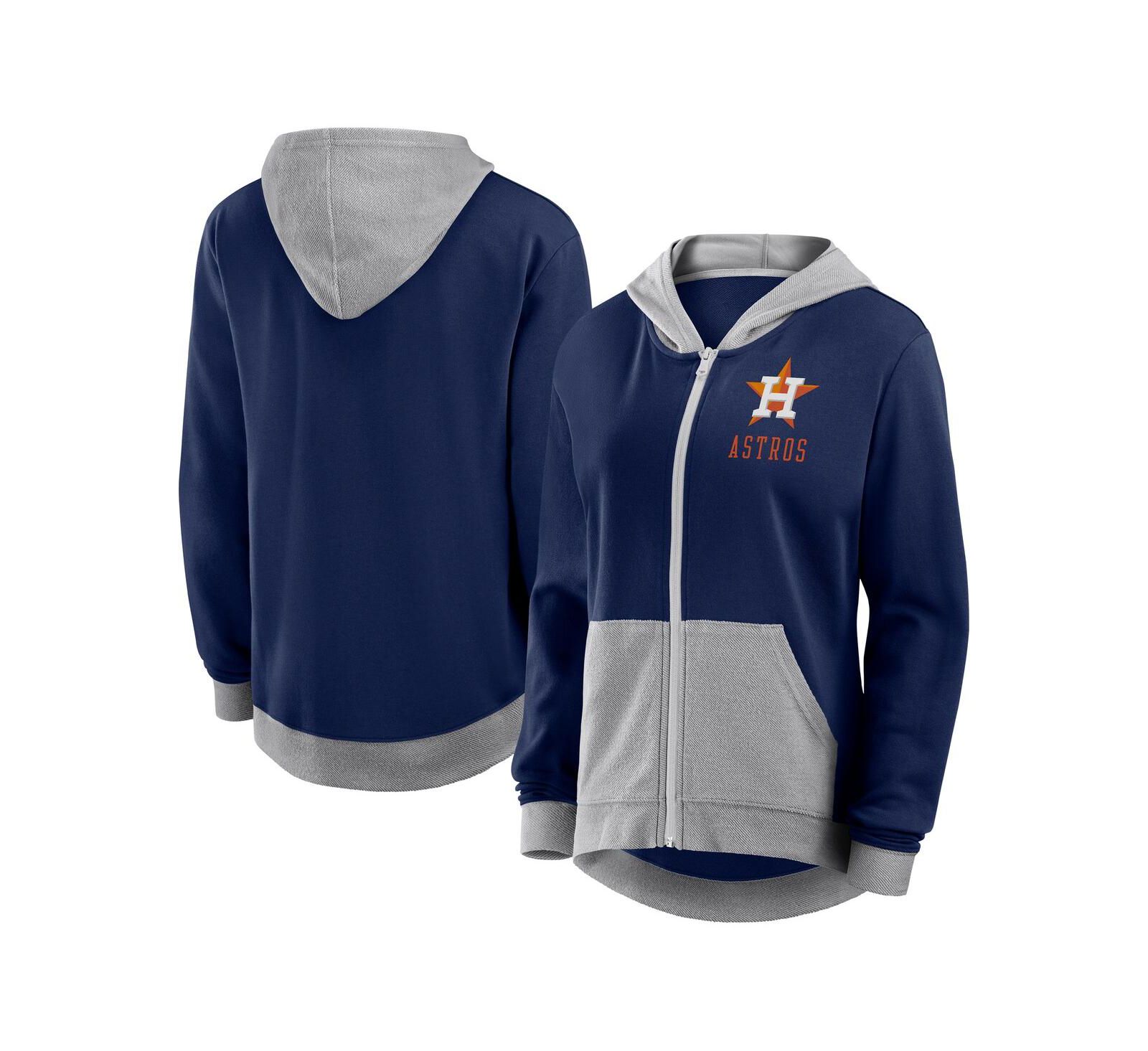 Женское худи Fanatics Houston Astros Hit It French Terry Full-Zip, темно-синее