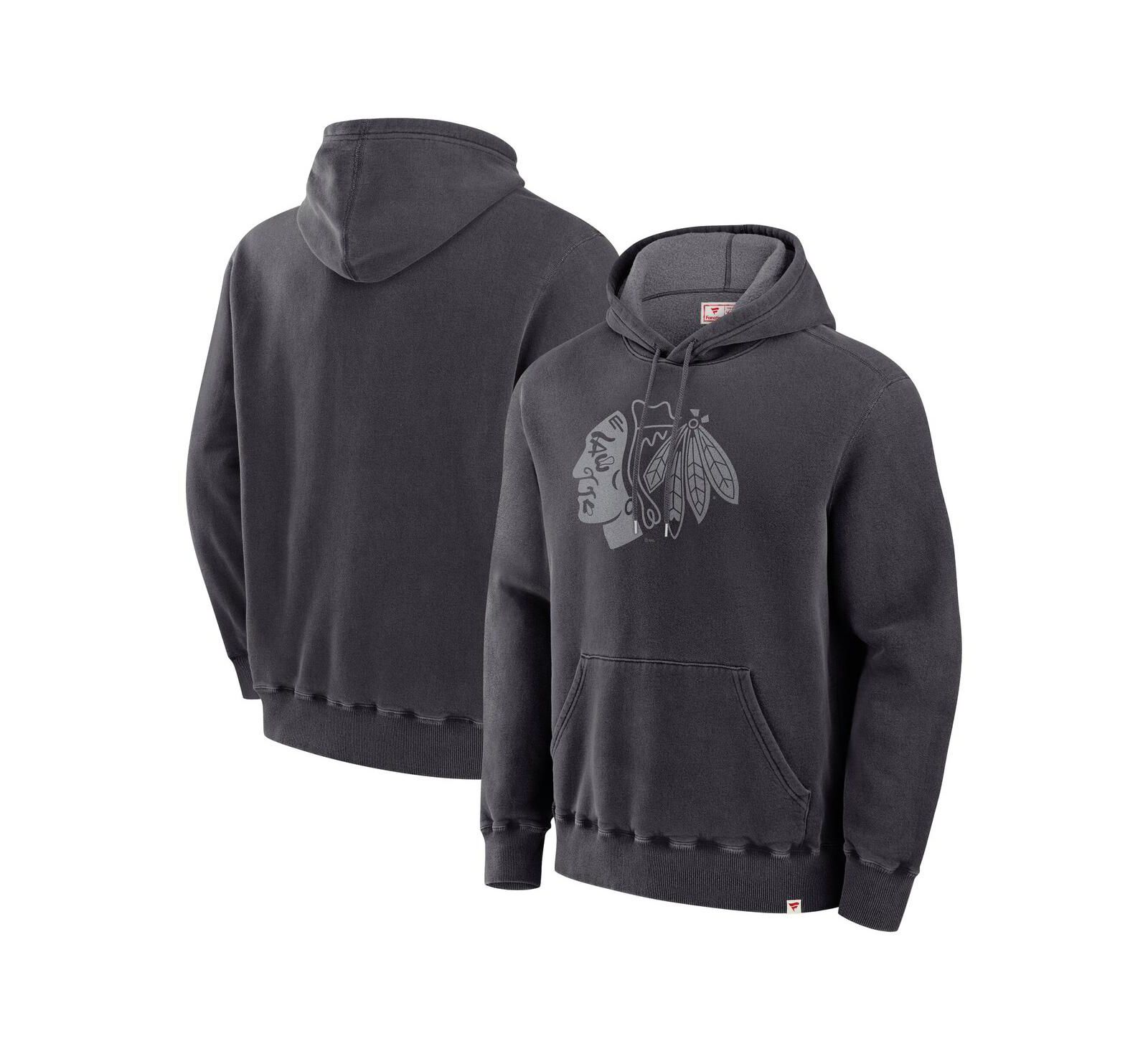 Мужское худи Fanatics Black Chicago Blackhawks Made in Canada Pullover
