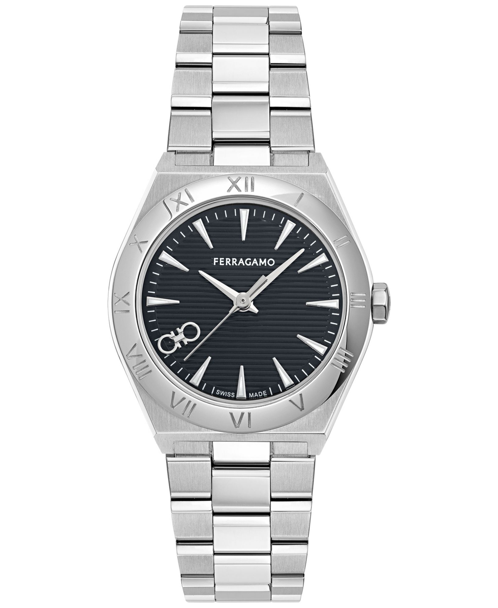 Ferragamo Women's Swiss Vega Upper East Stainless Steel Bracelet Watch 28mm