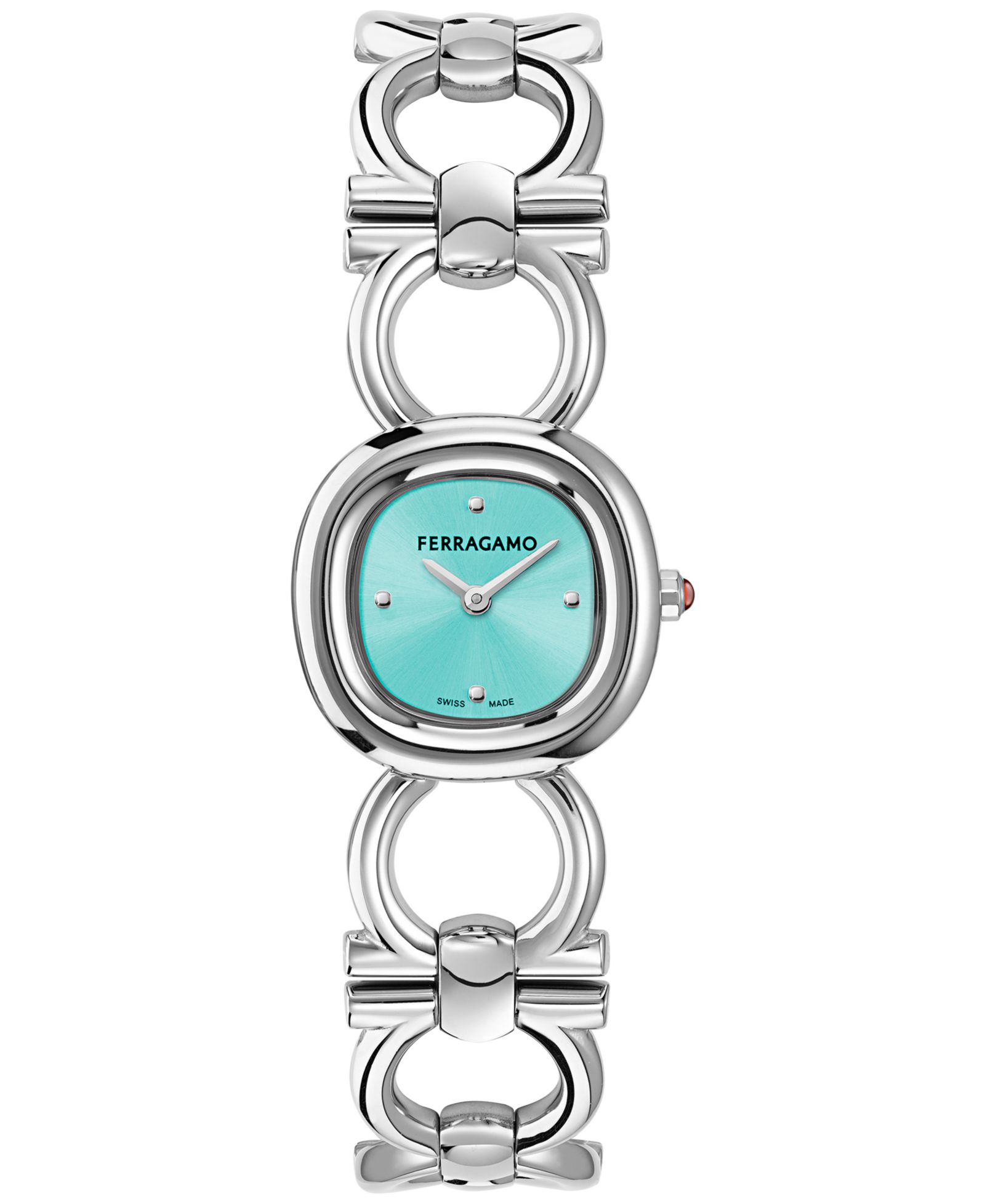 Ferragamo Women's Swiss Double Gancini Stainless Steel Link Bracelet Watch 25mm
