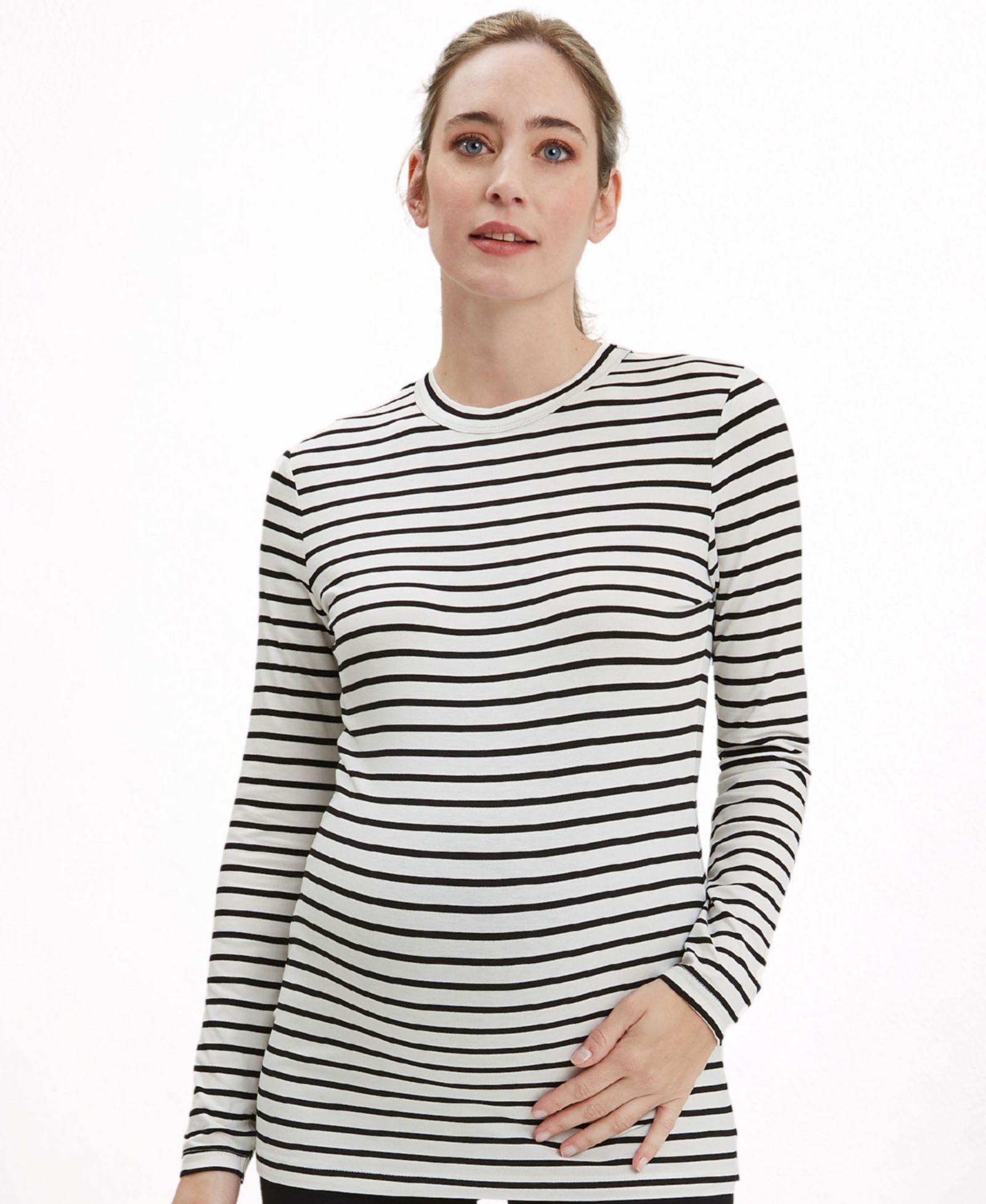 NOM Maternity Women's NOM Liv Long Sleeve Crew-Neck Tee