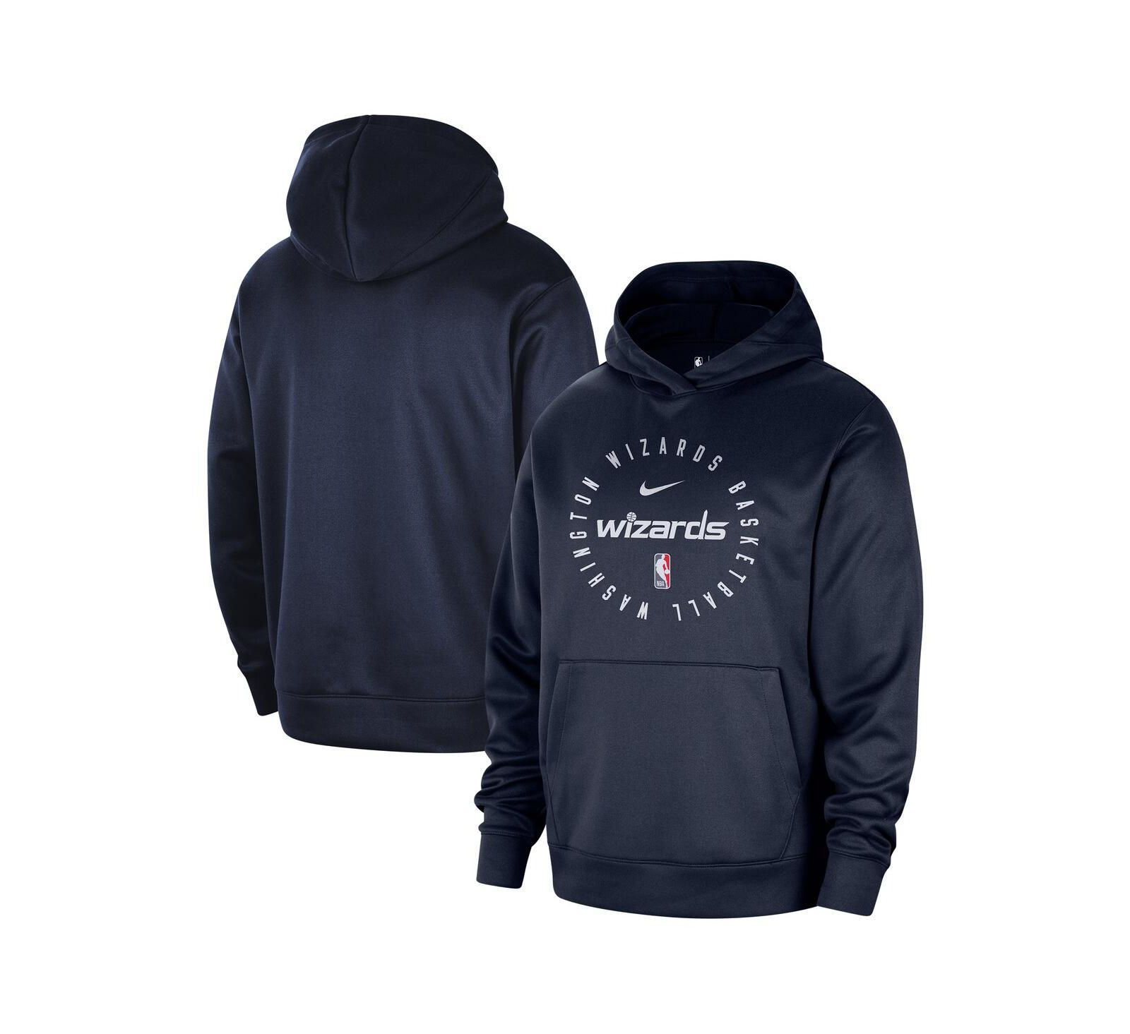 Nike Men's Navy Washington Wizards 2024/25 Spotlight On-Court Practice Performance Pullover Hoodie