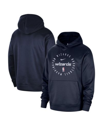Nike Men's Navy Washington Wizards 2024/25 Spotlight On-Court Practice Performance Pullover Hoodie