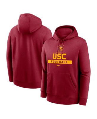 Nike Men's Cardinal USC Trojans Football Stack Club Fleece Pullover Hoodie