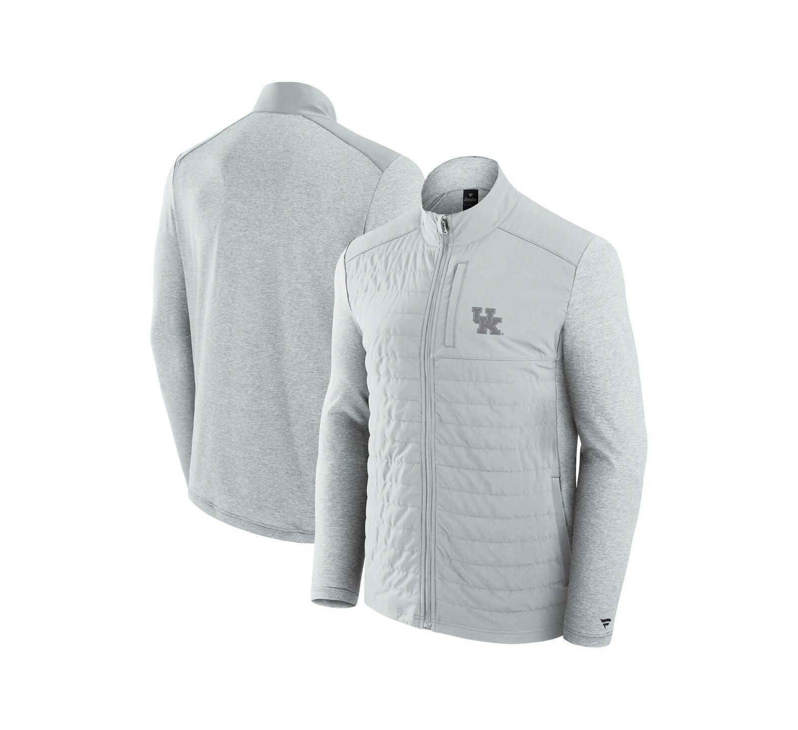 Мужская куртка Fanatics Gray Kentucky Wildcats Tonal Primary Logo Full-Zip