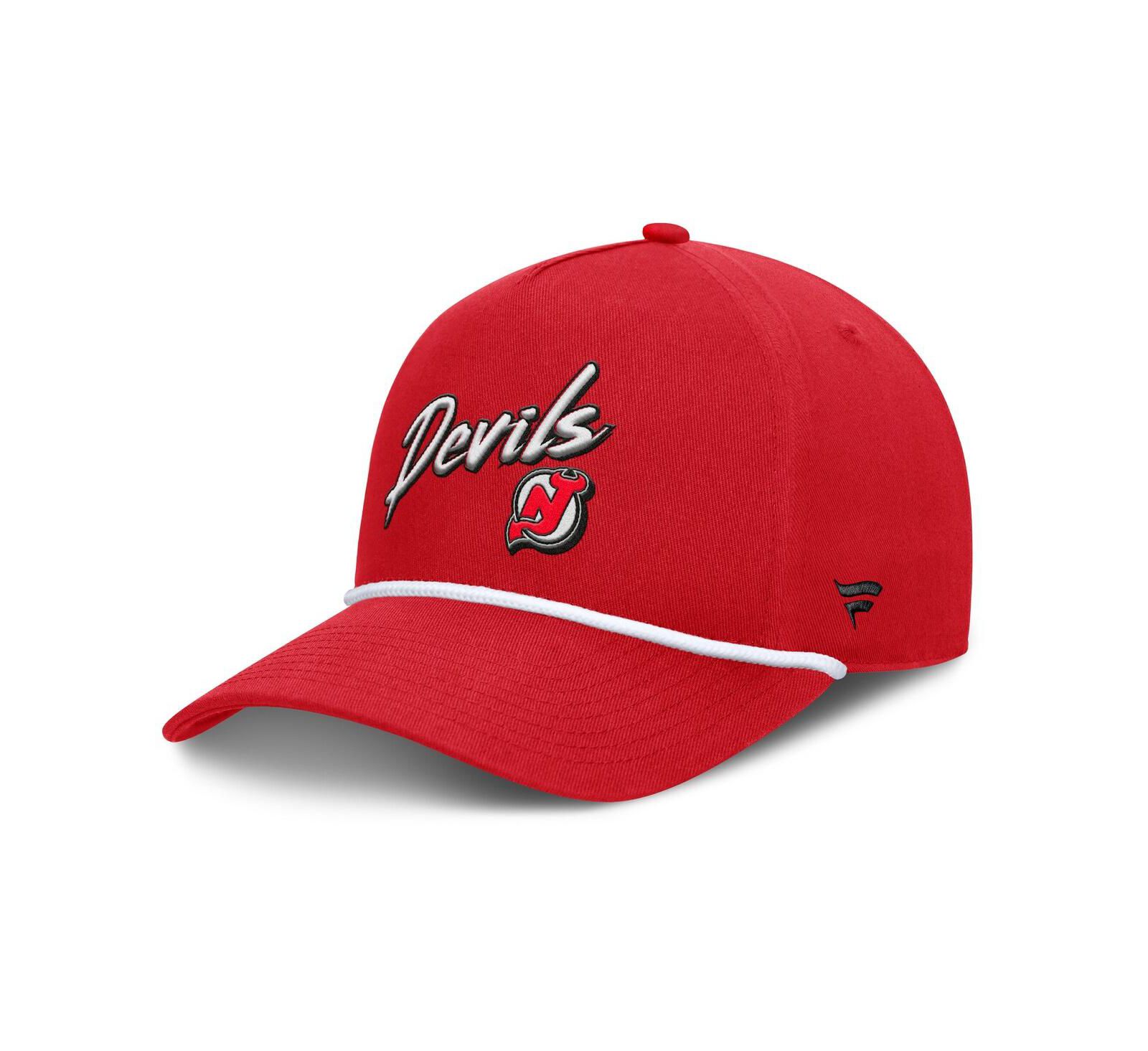 Fanatics Мужская красная кепка New Jersey Devils Decades Collection A-Frame Rope Adjustable
