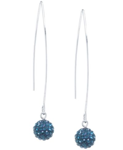 Серьги-дроссели Crystal Pavé Orb из стерлингового серебра