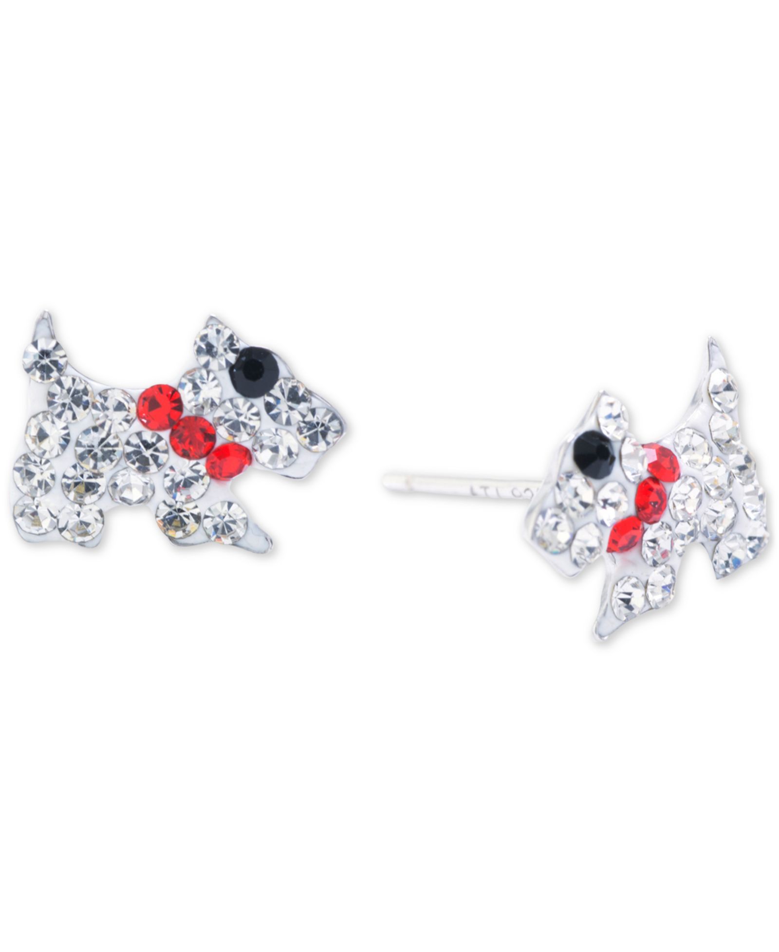 Серьги-гвоздики Pavé Crystal Doggie Stud Earrings из стерлингового серебра