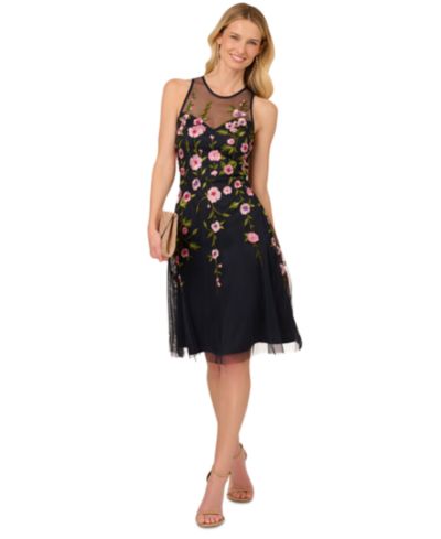 Платье женское Adrianna Papell Embroidered Beaded Fit & Flare